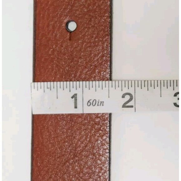 New Torino Elite 34 Brown Leather Belt European Tanned Cowhide USA Nickel Buckle - Picture 12 of 13